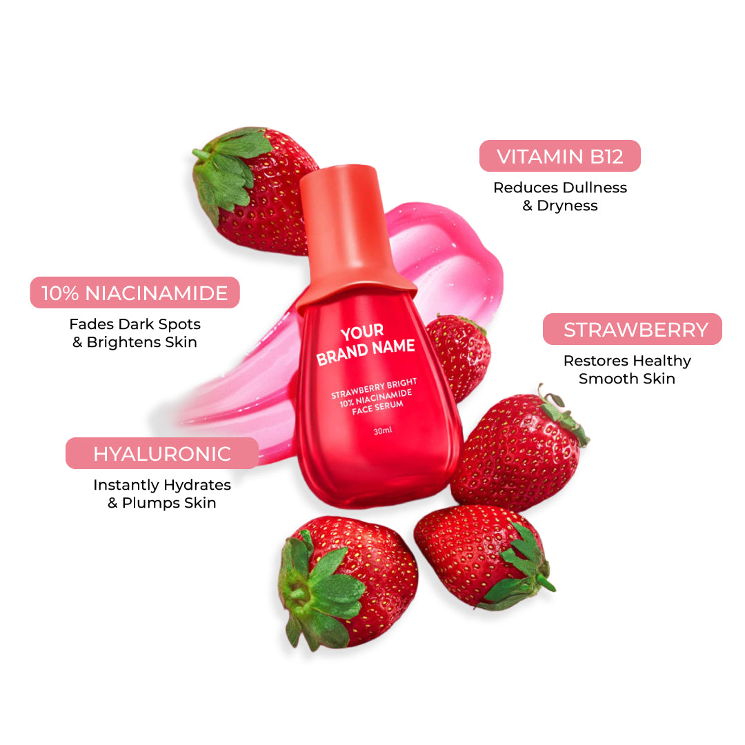 STRAWBERRY BRIGHT 10% NIACIINAMIDE FACE SERUM