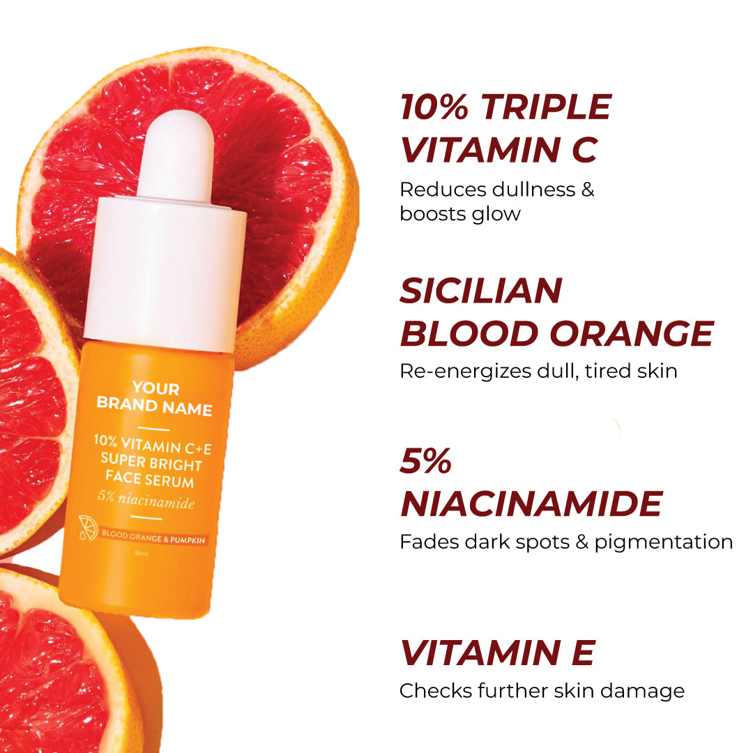 10% VITAMIN C + E FACE SERUM WITH 5% NIACINAMIDE
